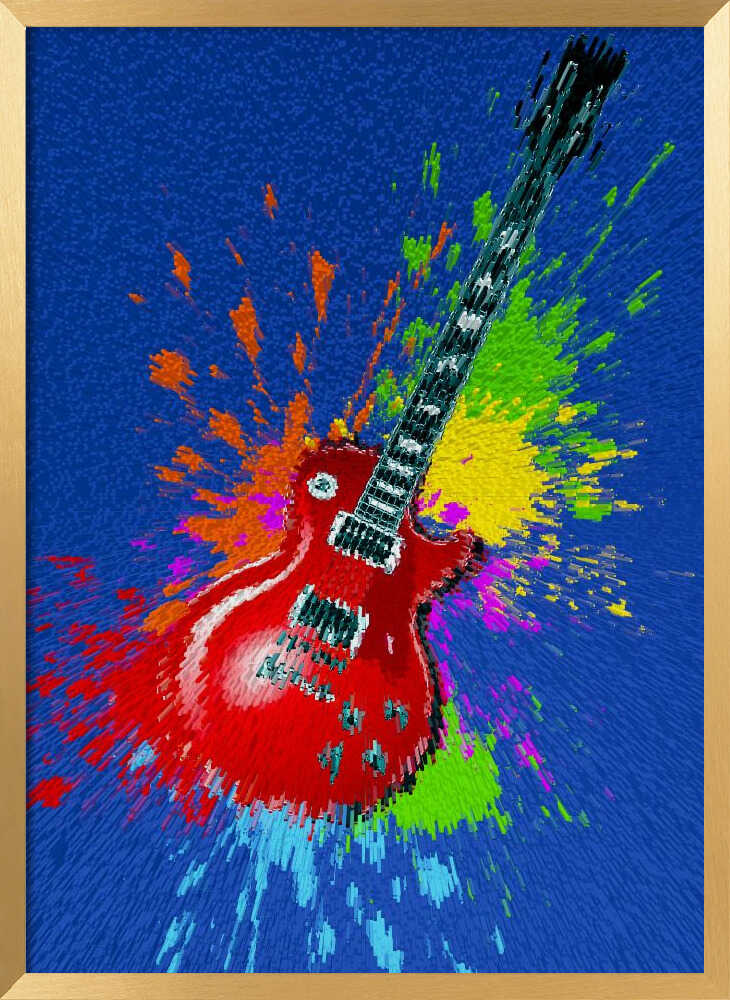 Vibrant Guitar Splash
