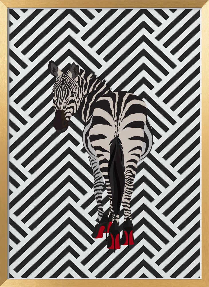 Zebra In Red Heels