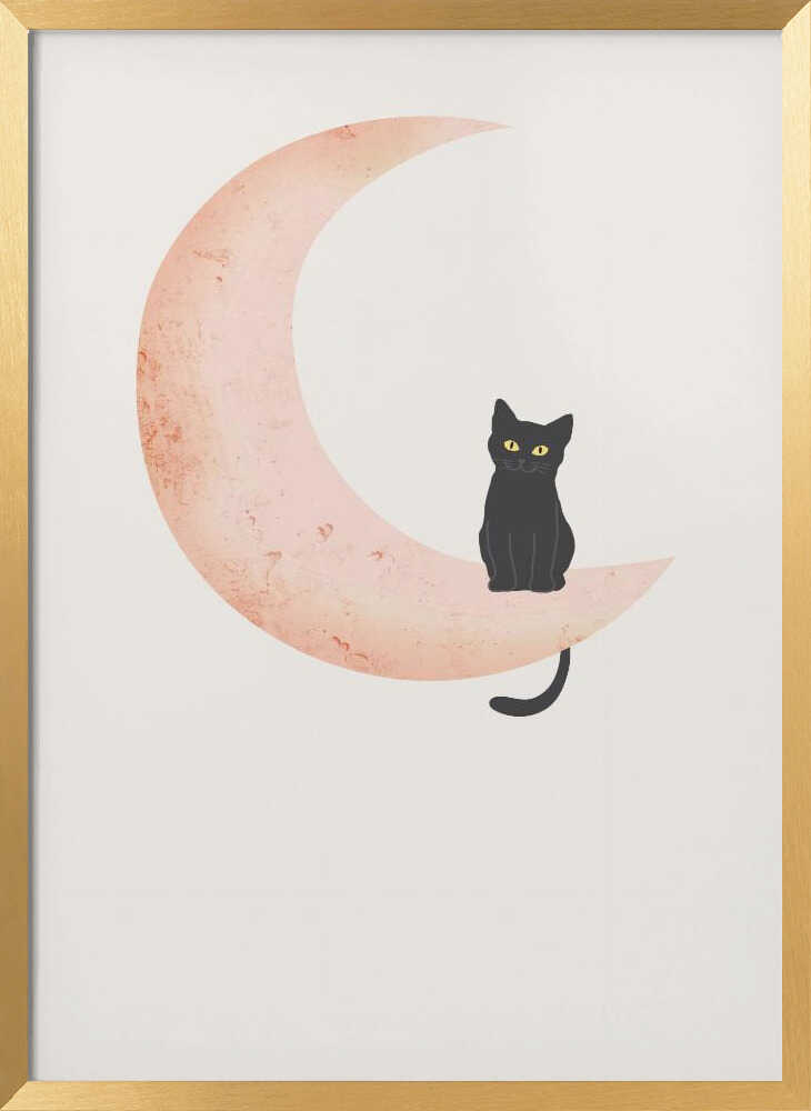 Cat Crescent Moon