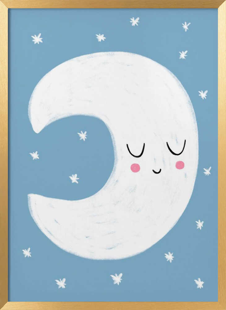 Sleepy Crescent Moon