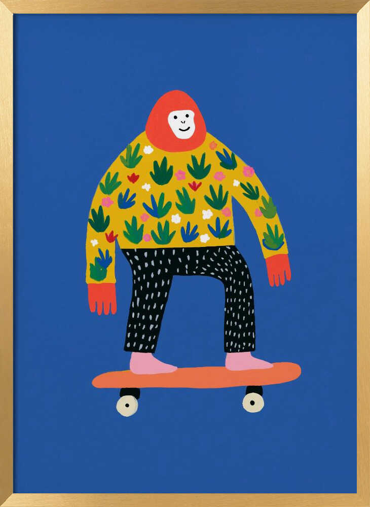 Skating gorilla