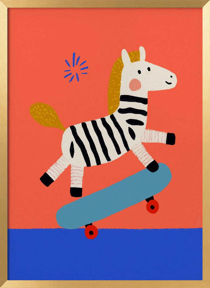 Skating zebra