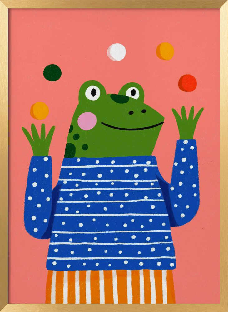 Juggling frog
