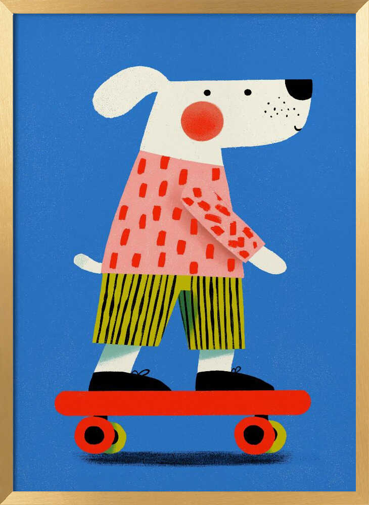 Skating dog