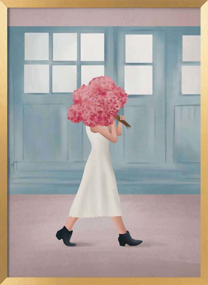Elegant Walk With Flowers
