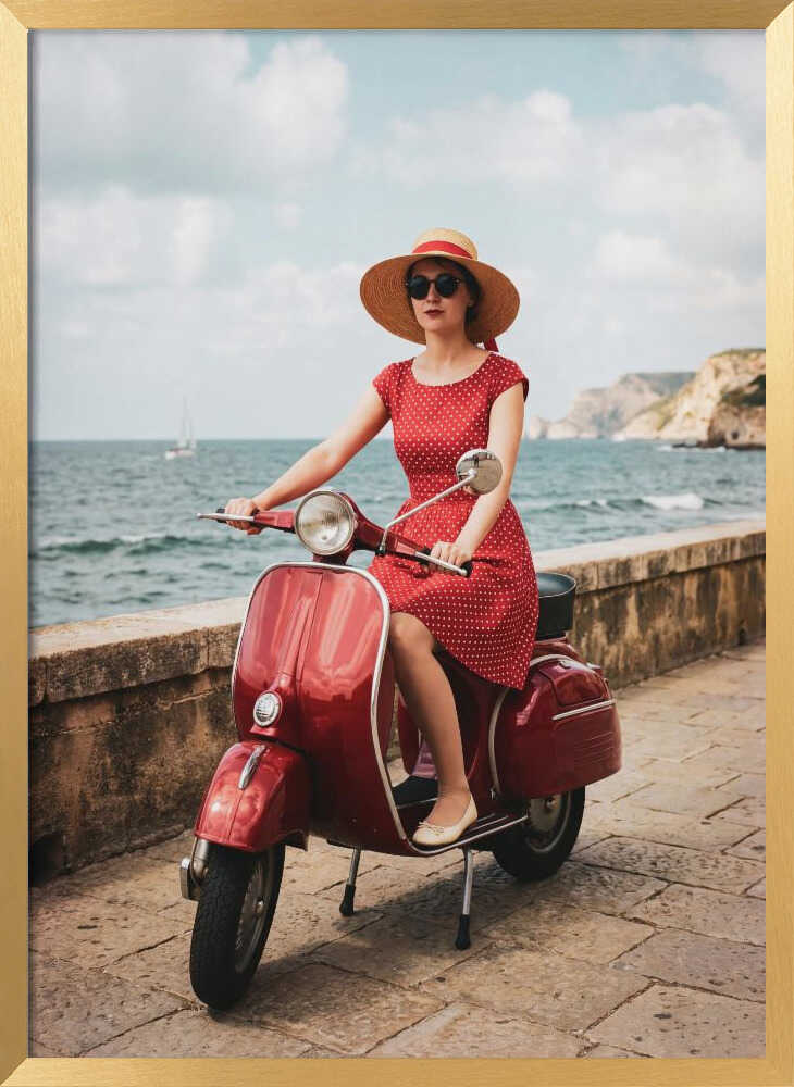 Vintage Ride By The Sea