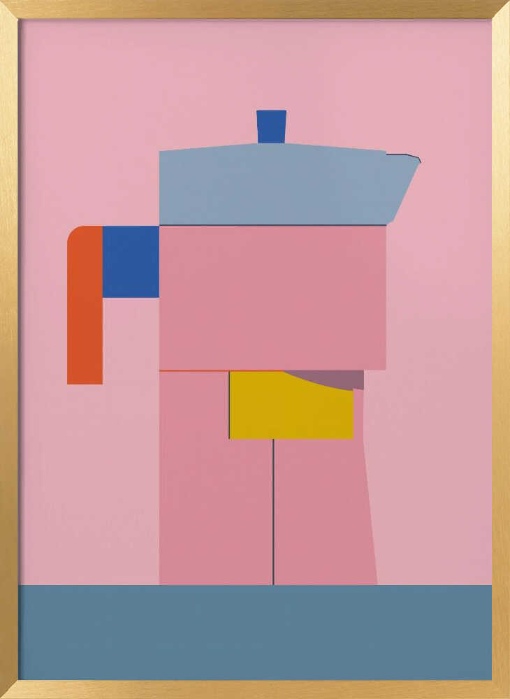 Colorful Geometric Coffee Pot