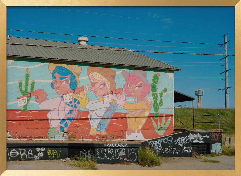 Vibrant Cowgirl Mural