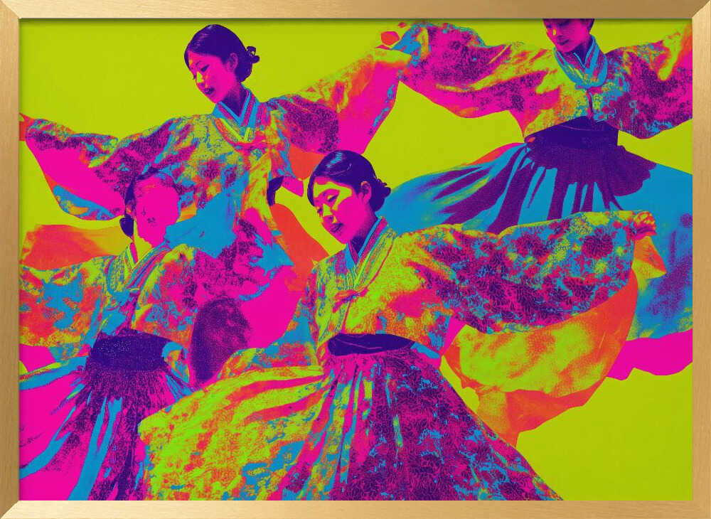 Colorful Hanbok Dancers