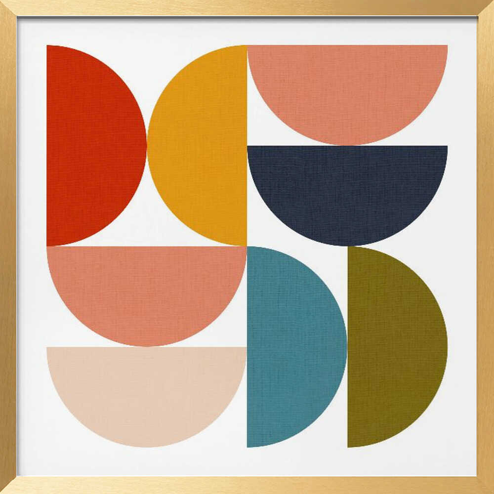 Mid Century Geometric Color Play 4