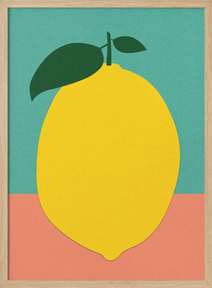 Lemon With Two Leaves