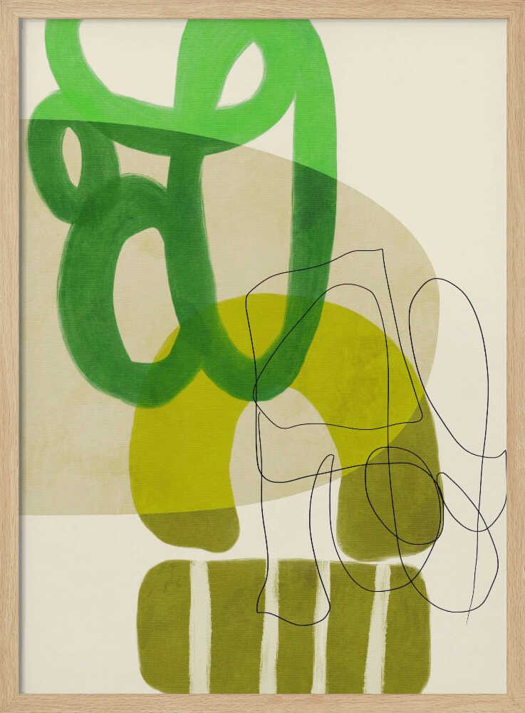 Painted Lines Green Tan 2 Kopie