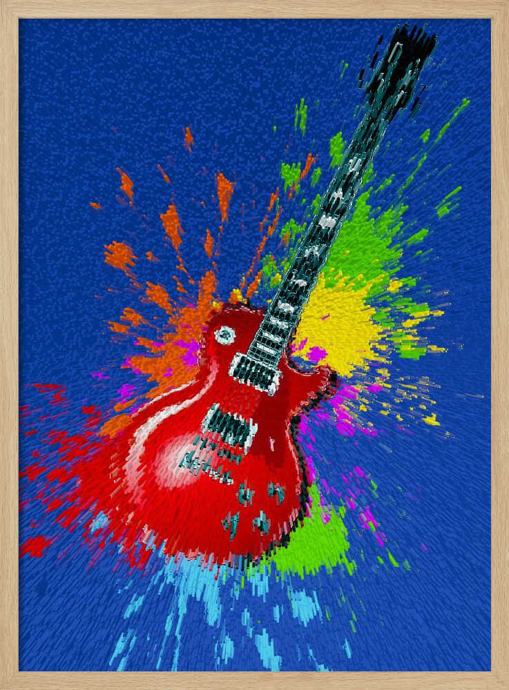Vibrant Guitar Splash