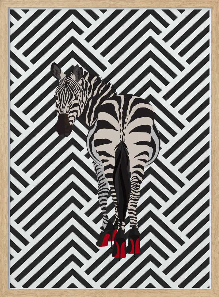 Zebra In Red Heels