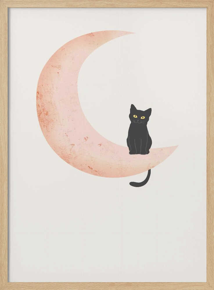 Cat Crescent Moon