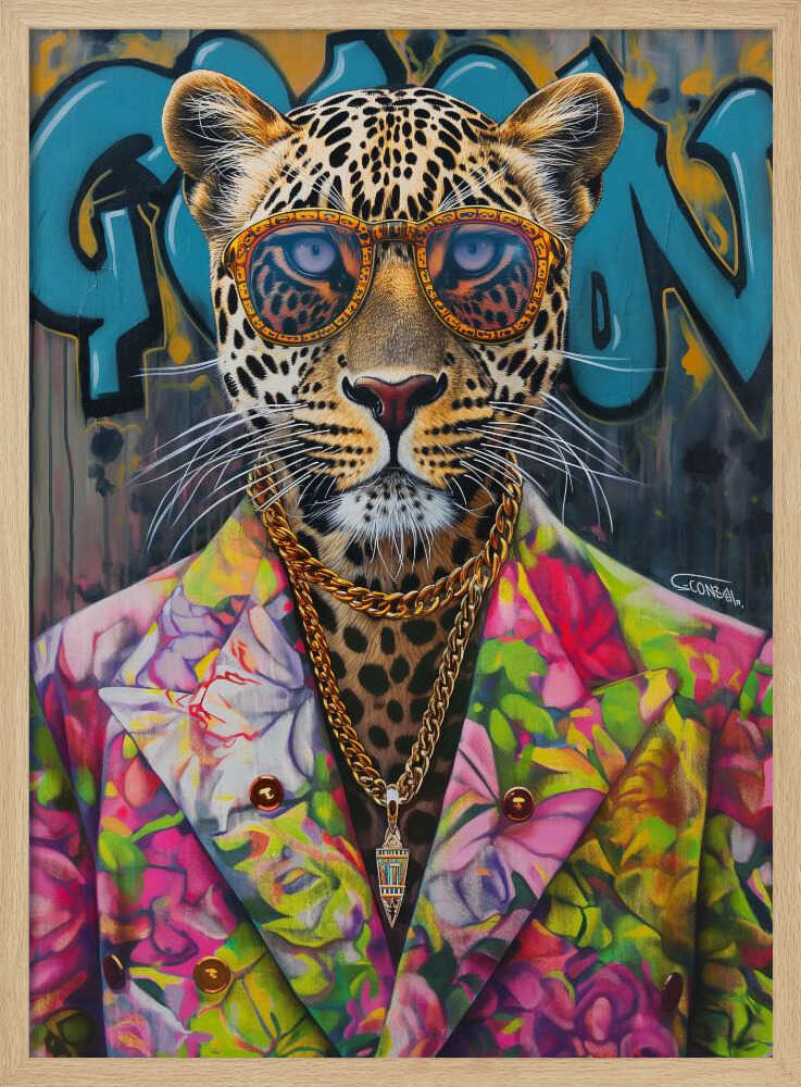 Stylish Leopard Graffiti