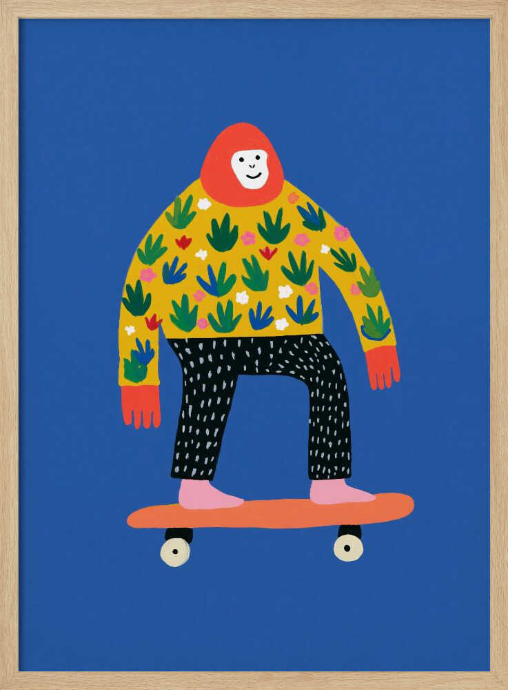 Skating gorilla