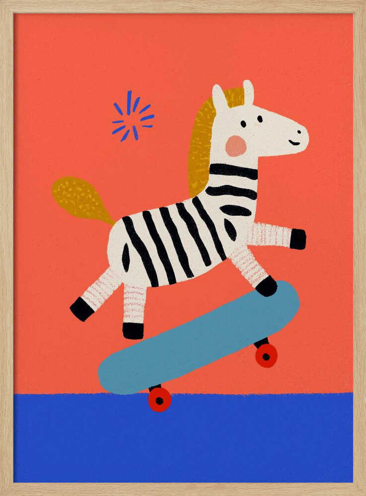 Skating zebra