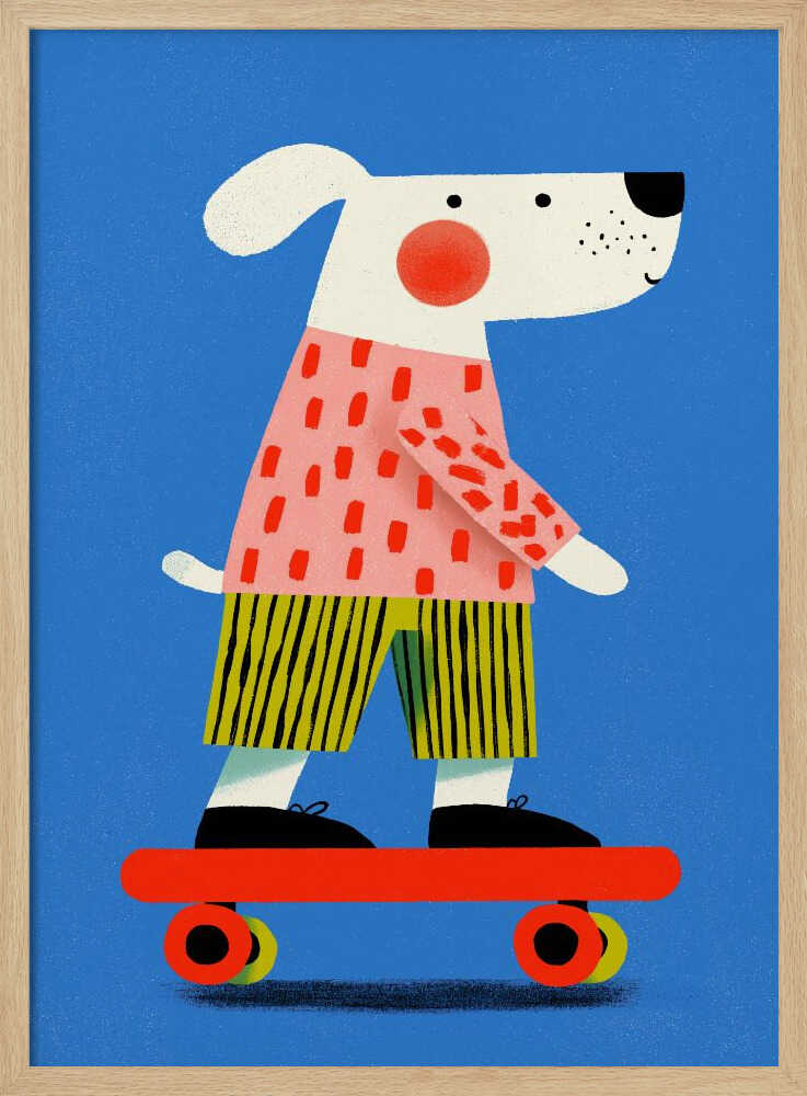 Skating dog