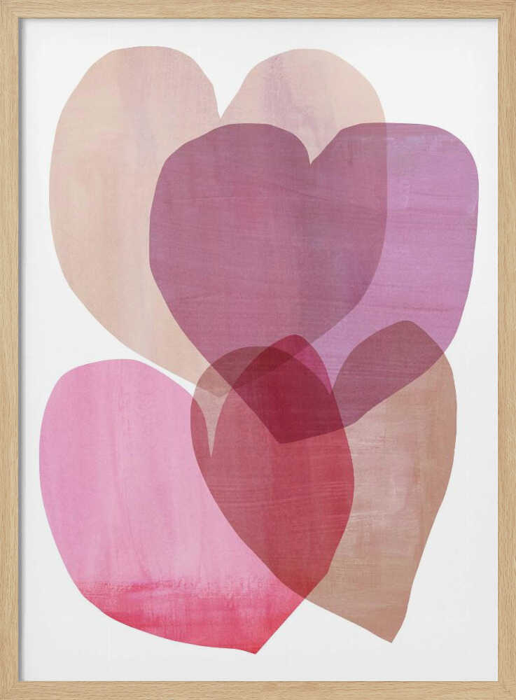 Overlapping Love Tonal Hearts 3