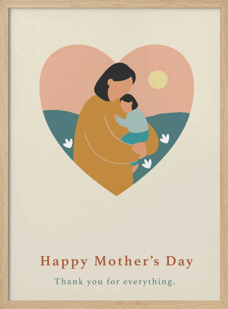 Motherhood Embrace Heart Card
