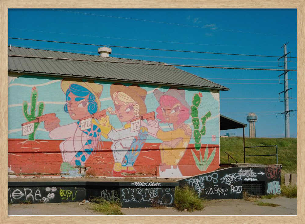 Vibrant Cowgirl Mural