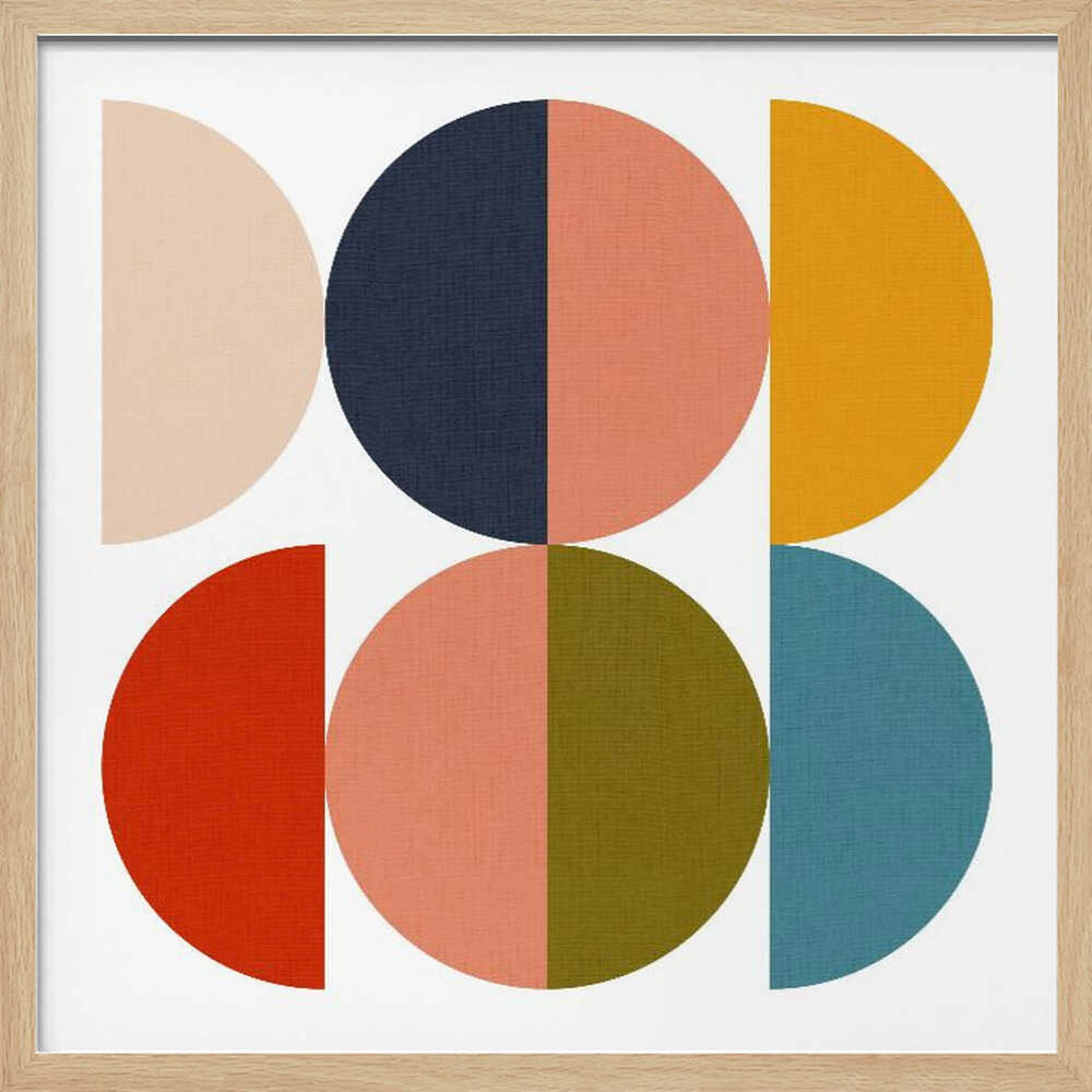 Mid Century Geometric Color Play 1