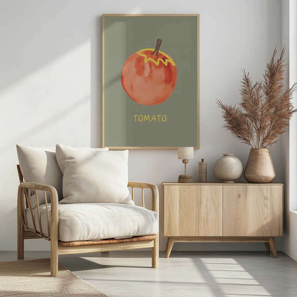 Fresh Watercolor Tomato