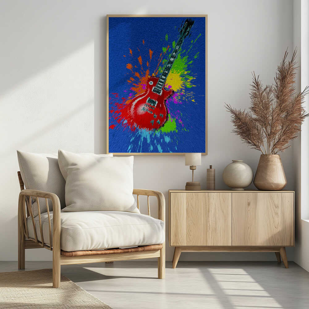 Vibrant Guitar Splash