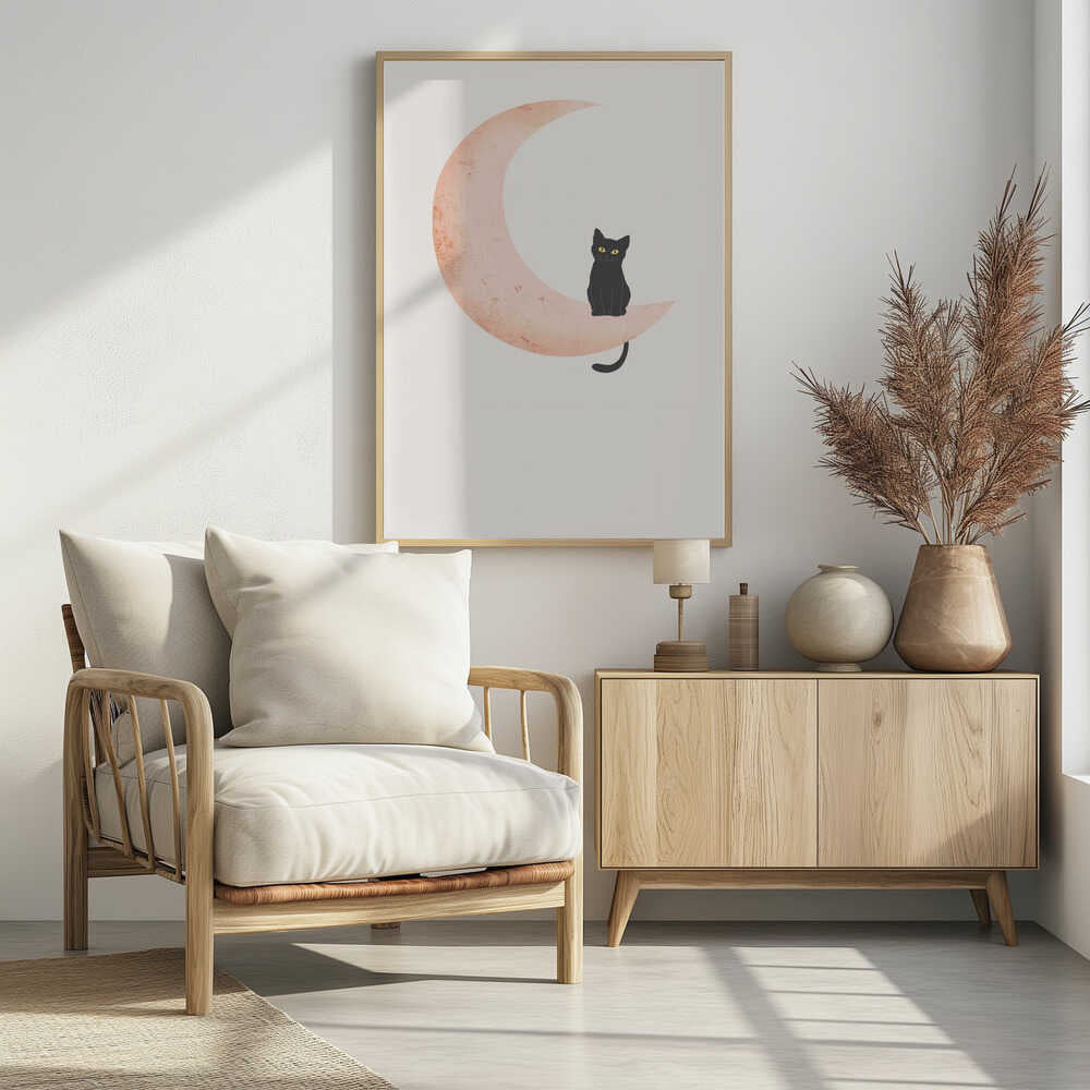 Cat Crescent Moon