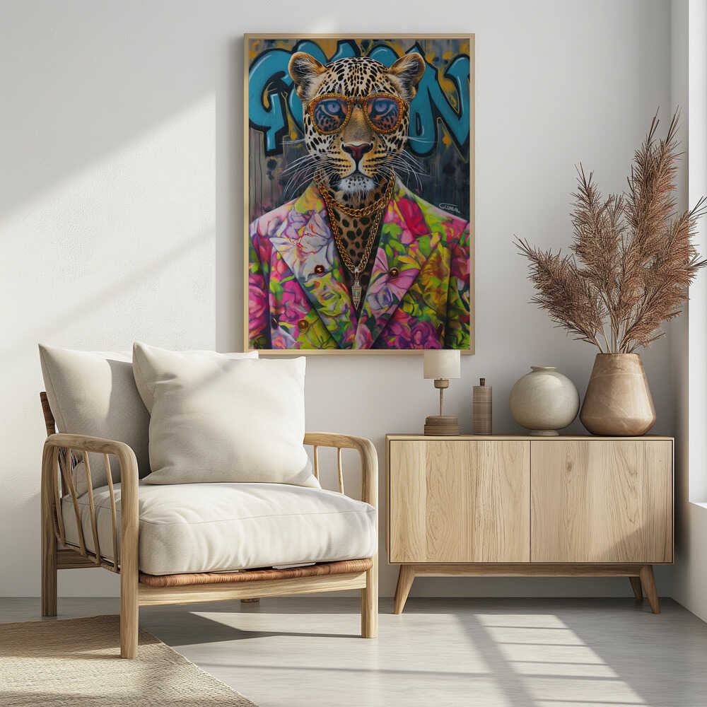 Stylish Leopard Graffiti