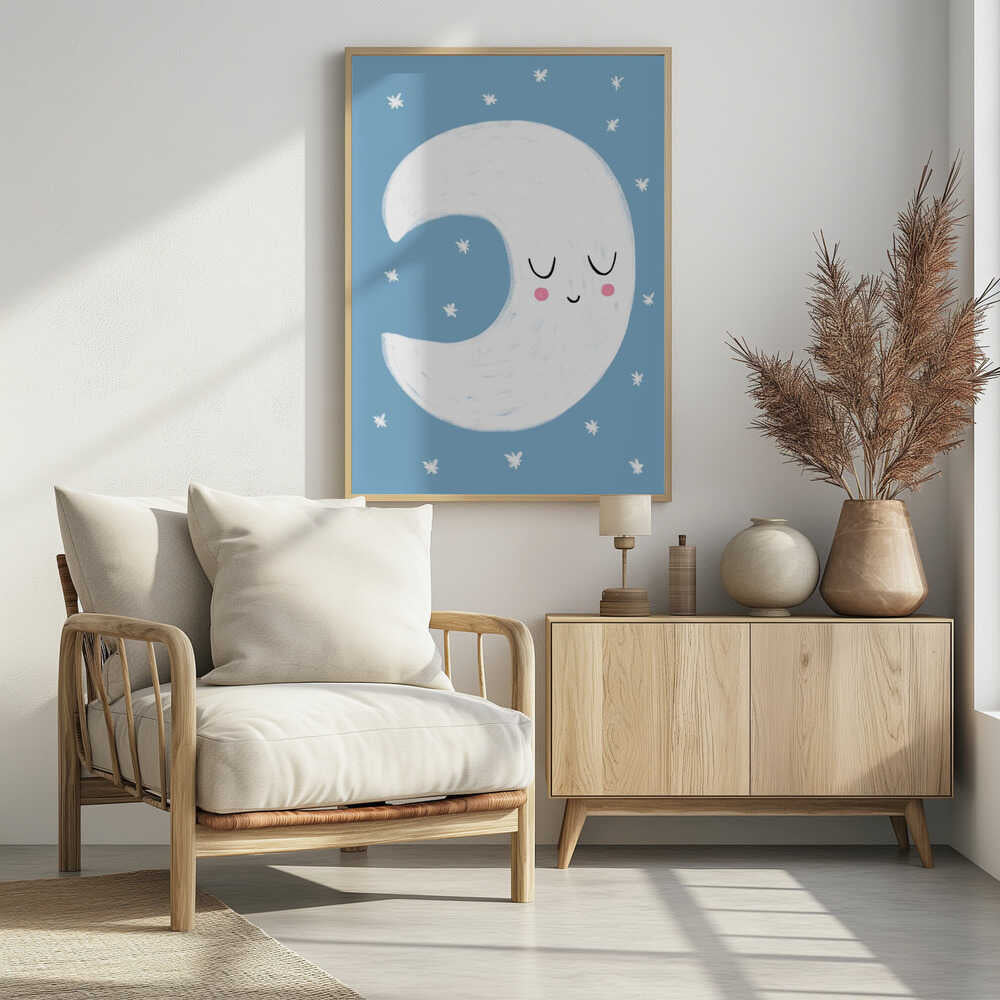 Sleepy Crescent Moon