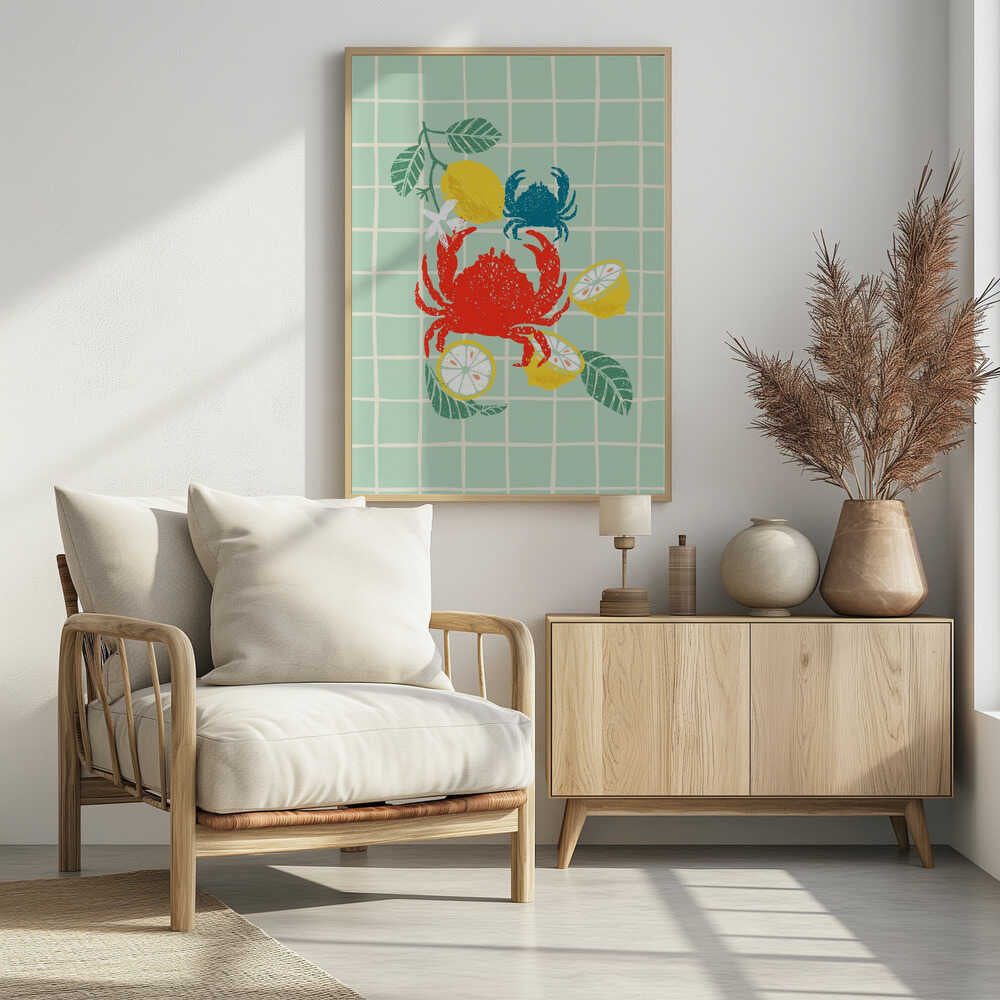 Vibrant Crabs and Lemons