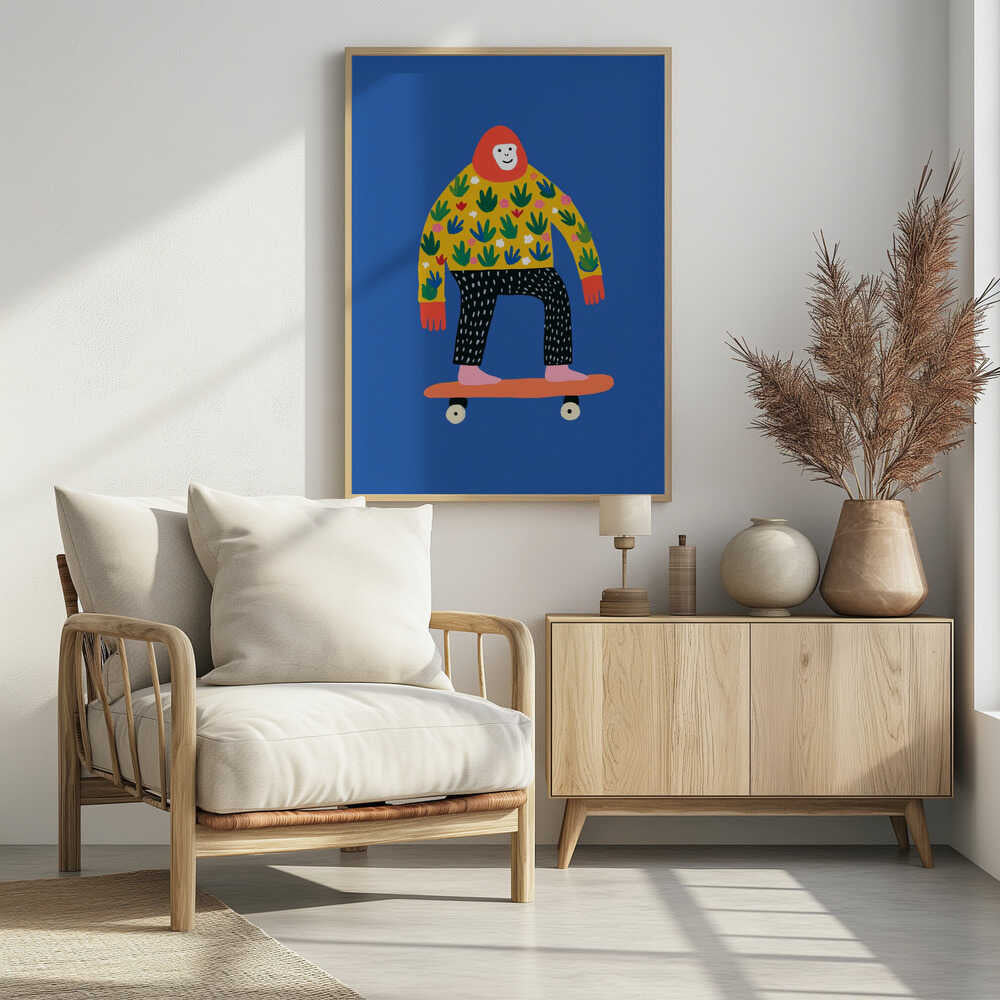 Skating gorilla
