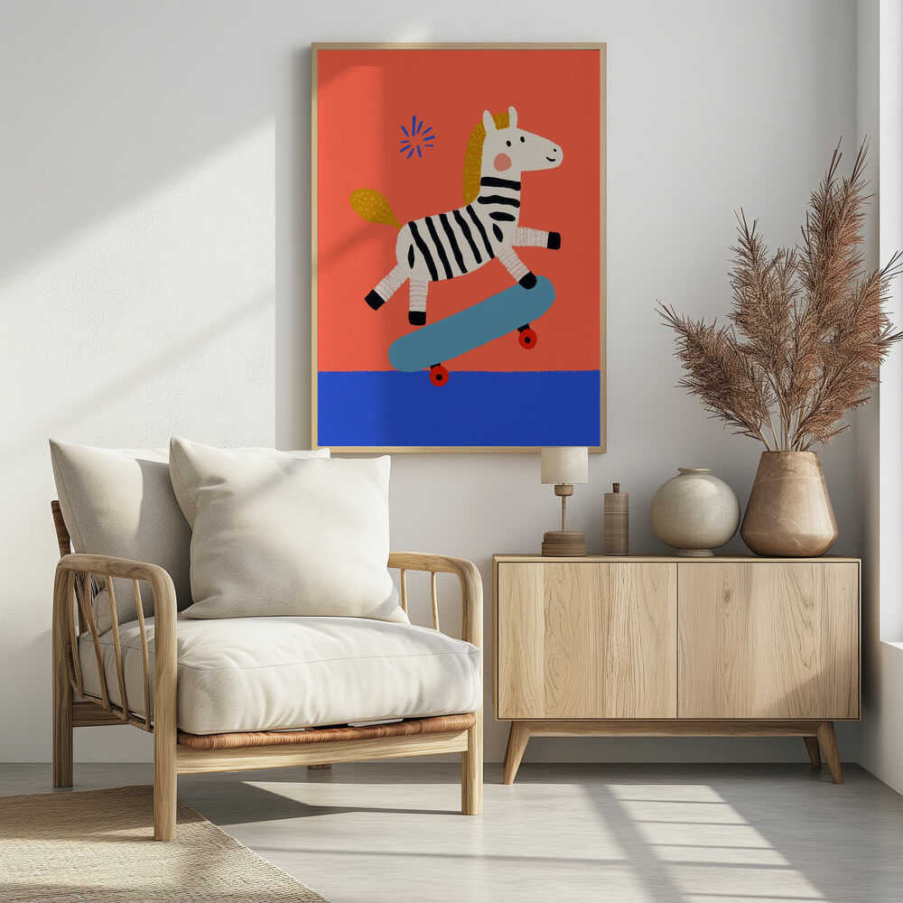Skating zebra