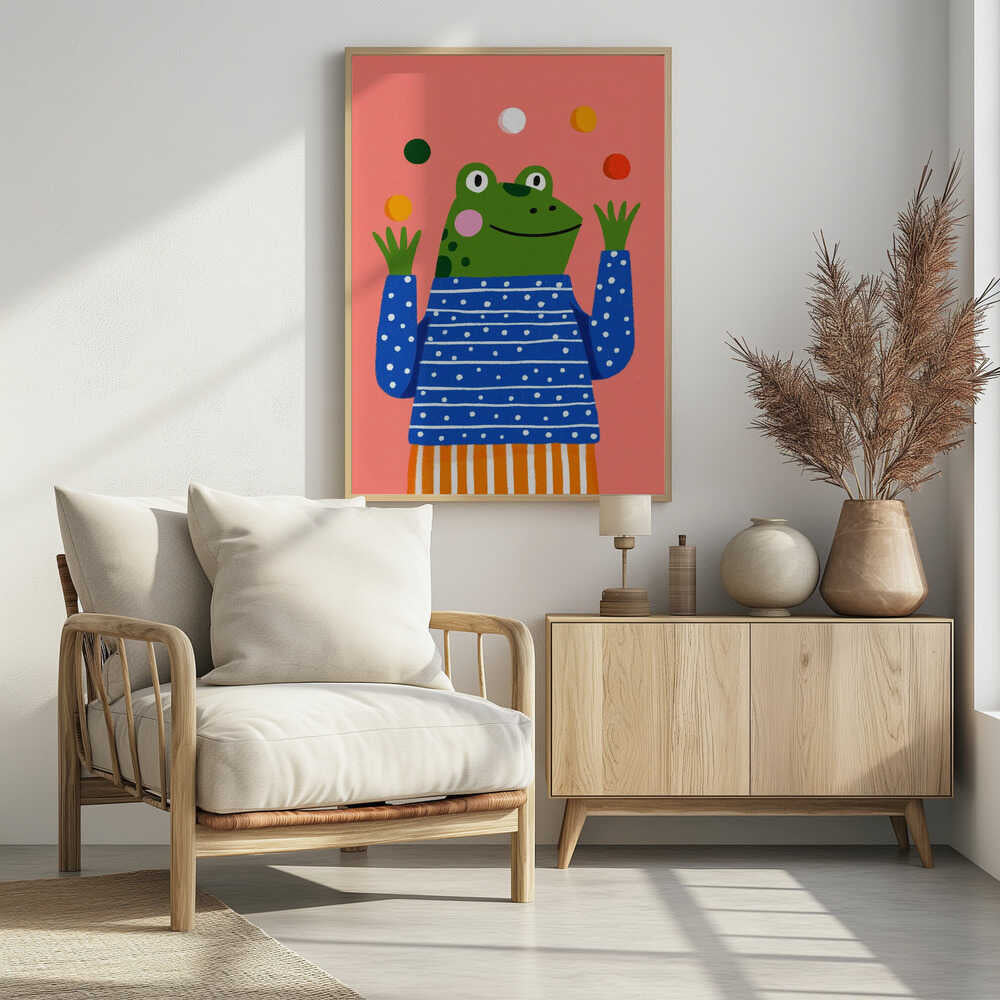 Juggling frog