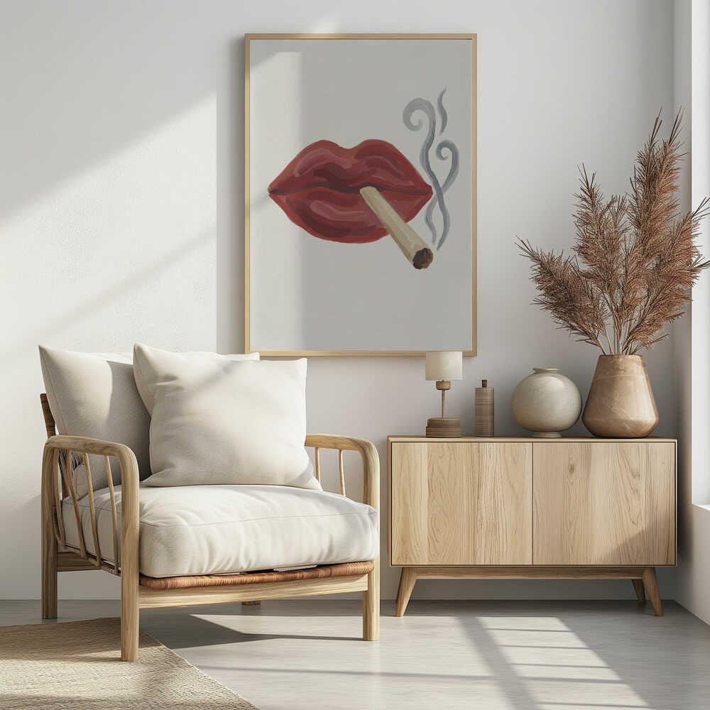 Smoking Red Lips