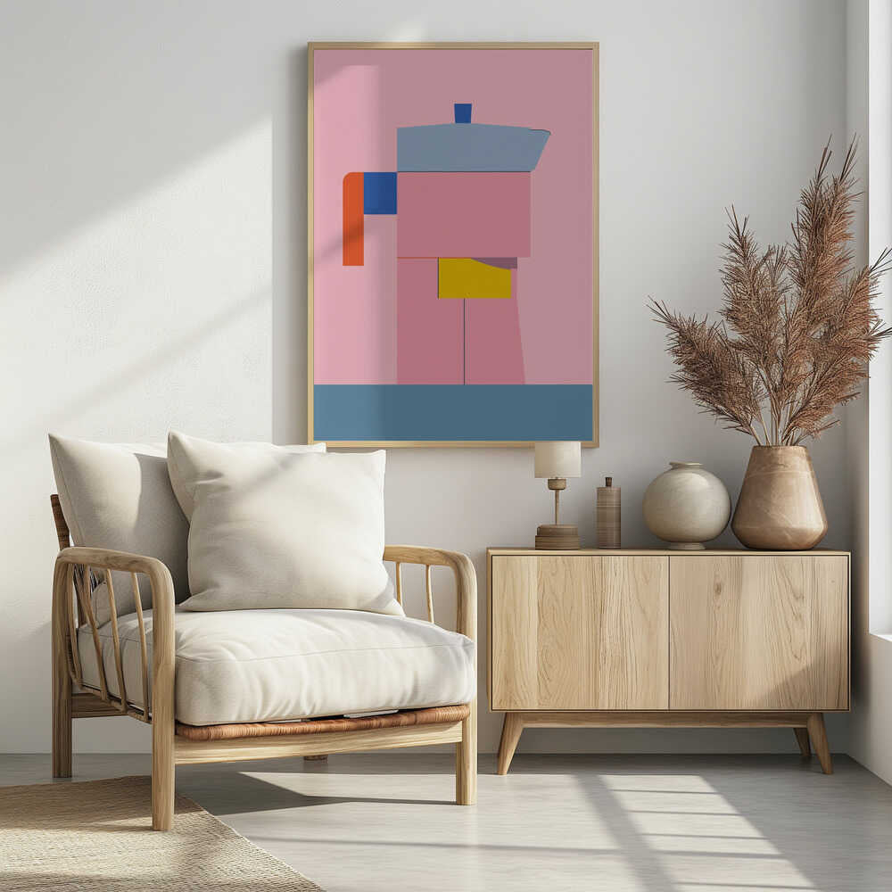 Colorful Geometric Coffee Pot