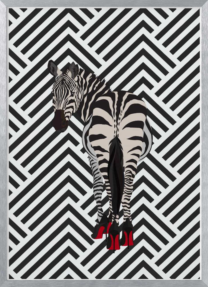 Zebra In Red Heels
