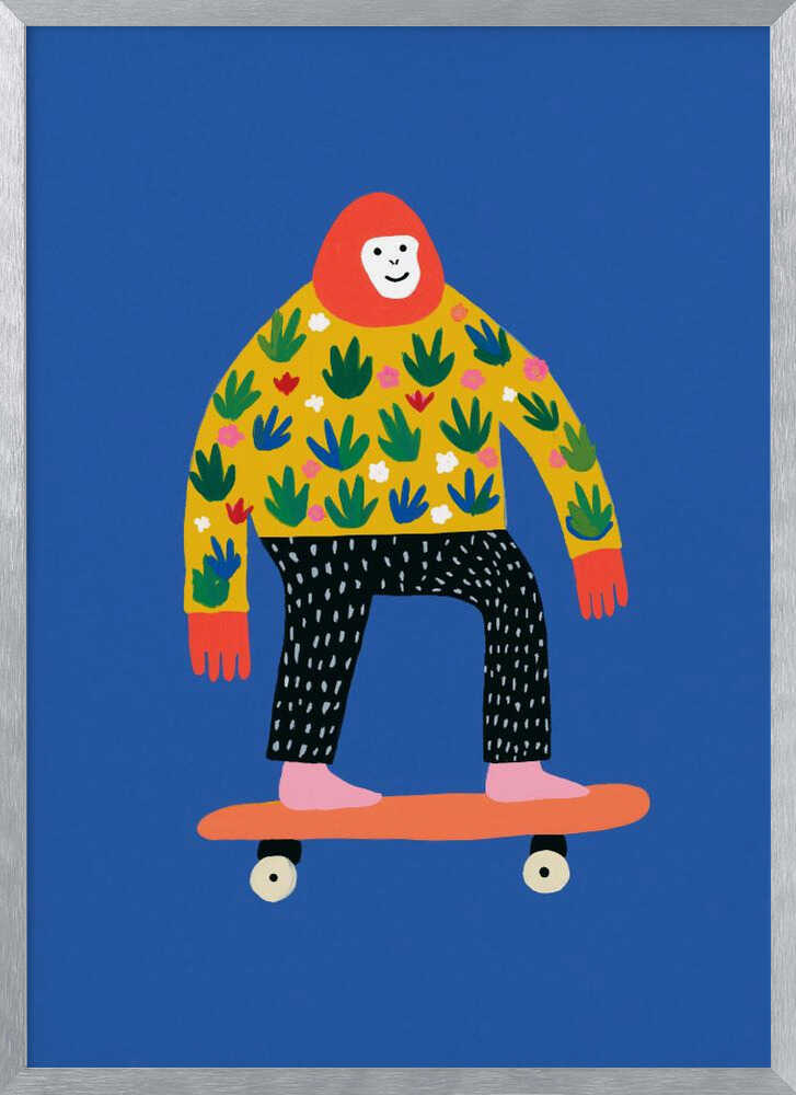 Skating gorilla