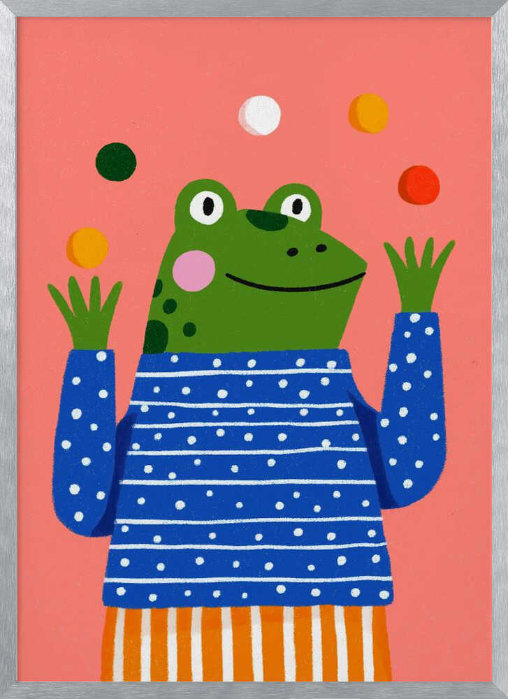 Juggling frog