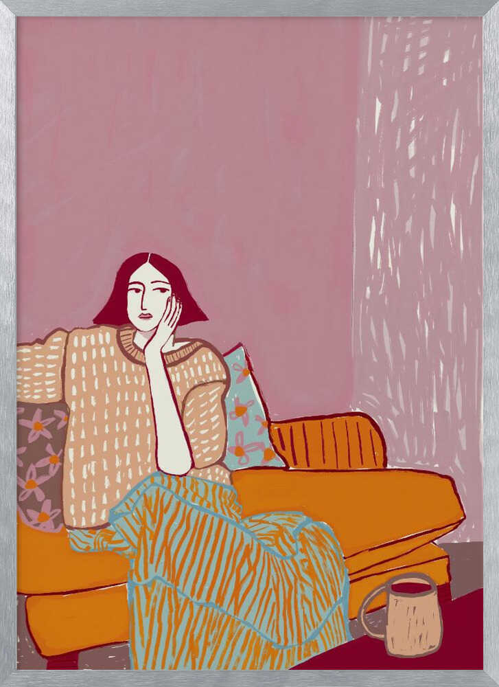 Lady on couch resting