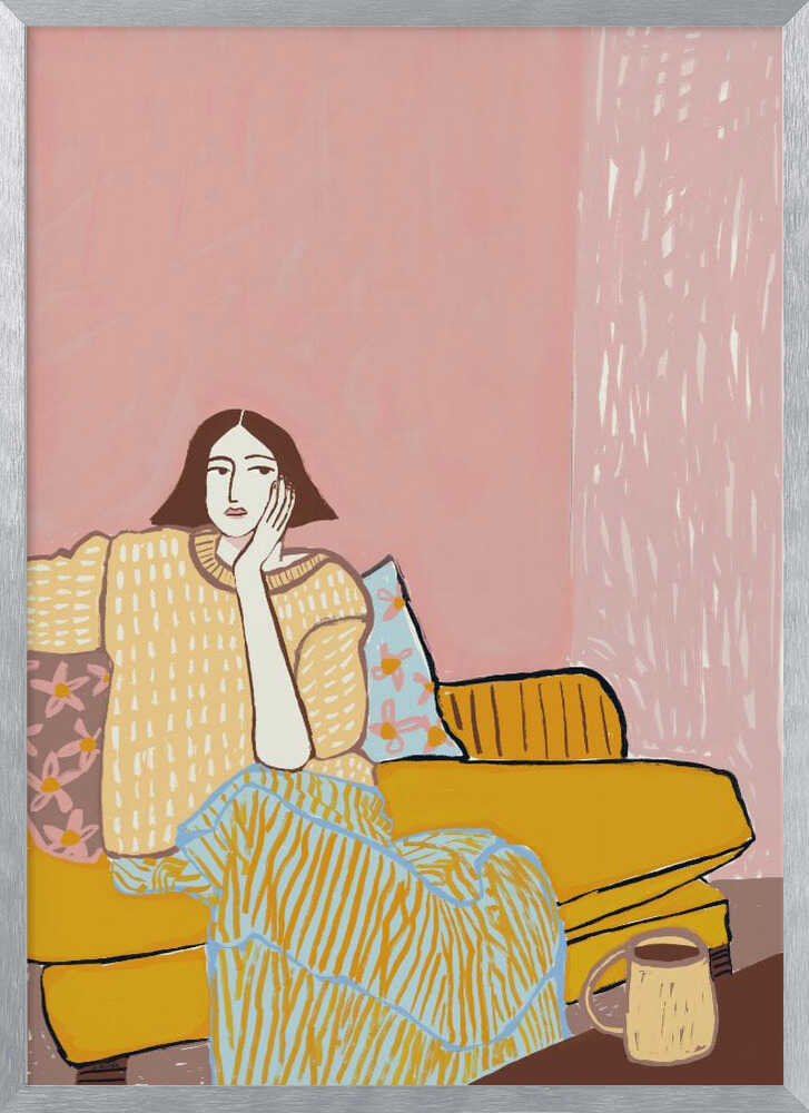 Lady on couch resting