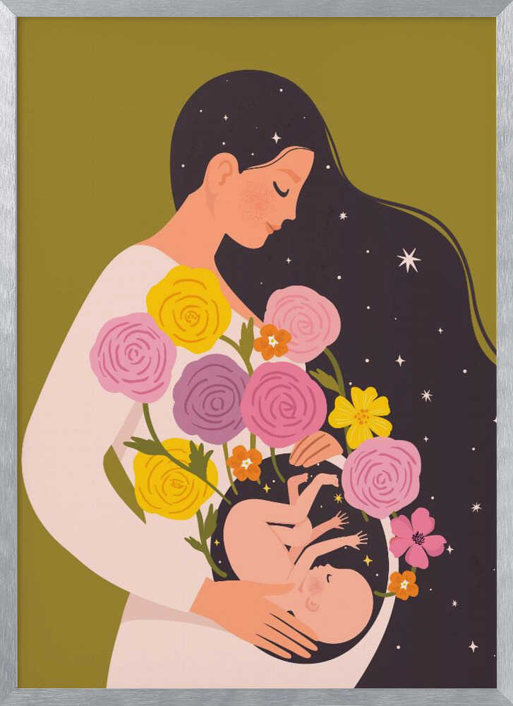 Blooming Motherhood — Pregnancy Wall Art Print