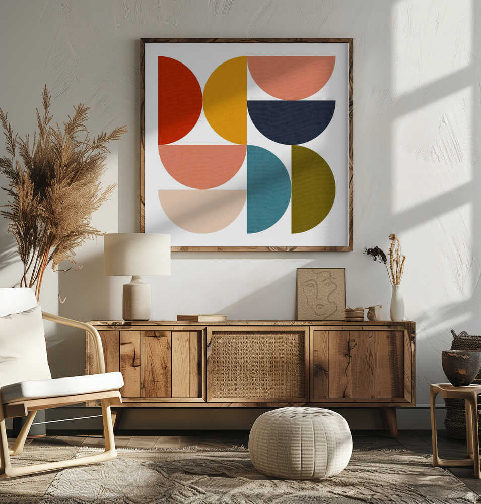 Mid Century Geometric Color Play 4