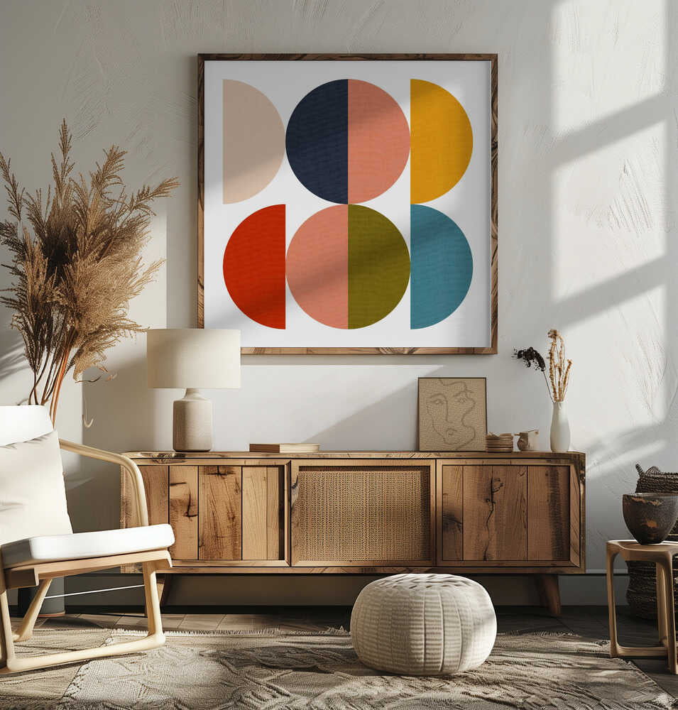 Mid Century Geometric Color Play 1