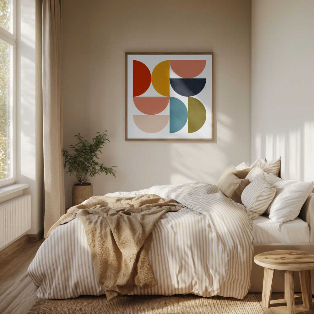 Mid Century Geometric Color Play 4