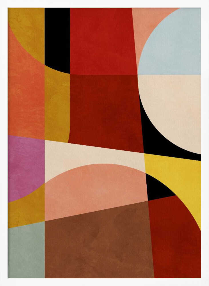 Warm Colors Bauhaus Geometry2