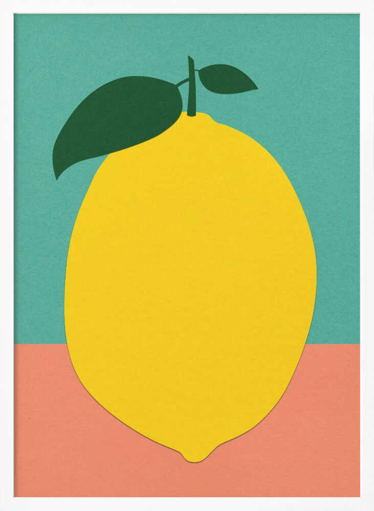 Lemon With Two Leaves