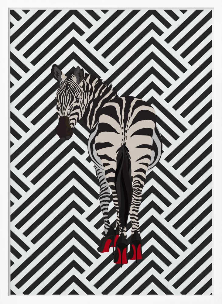 Zebra In Red Heels